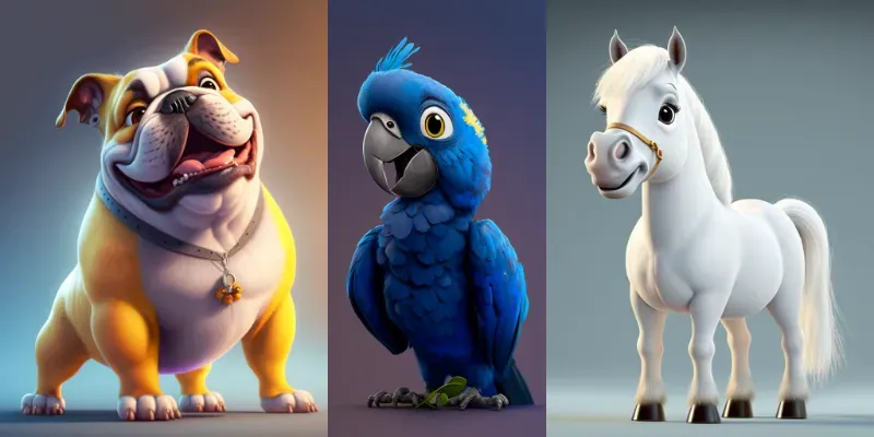 3D Animals generated by undefined