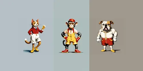 Vintage Cartoon Illustrations generated by dalle