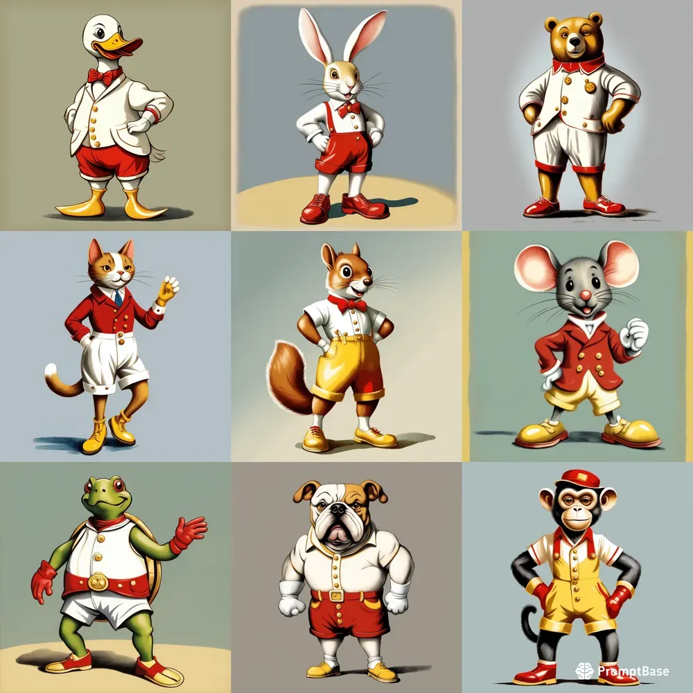 Vintage Cartoon Illustrations