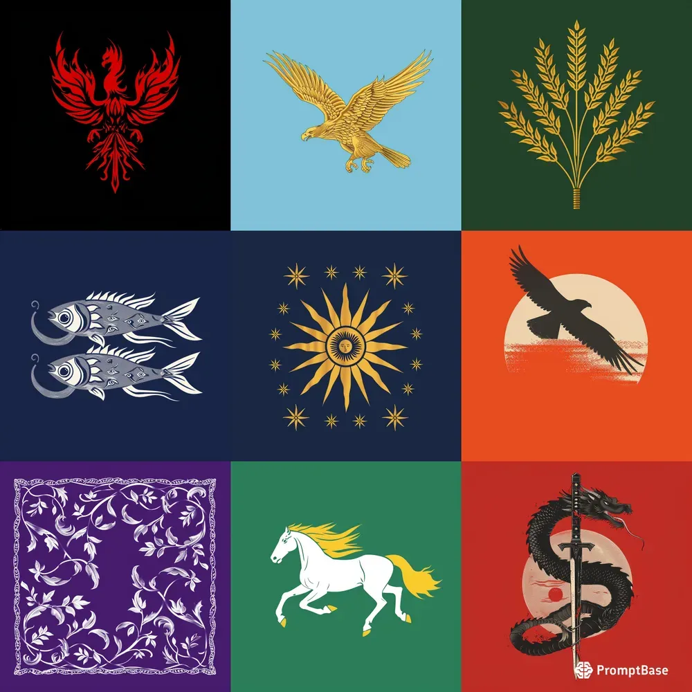 Custom Flag Logo Of Fictional Nations