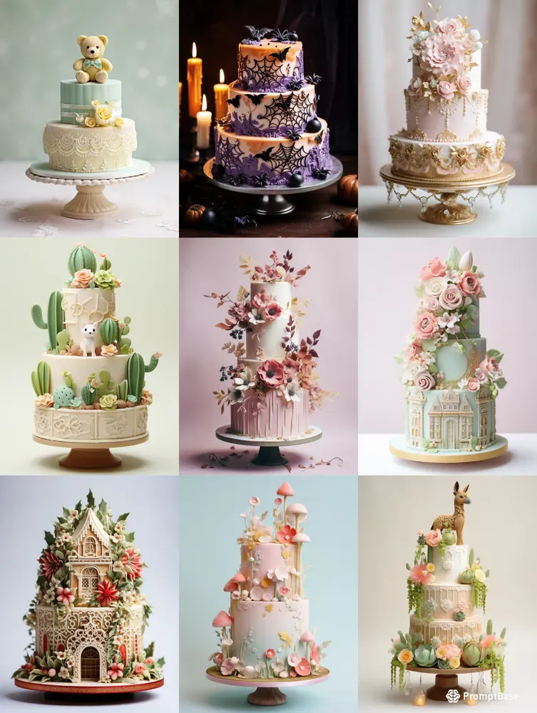 Elaborately Decorated Cakes