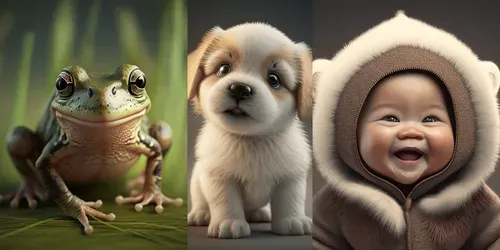 Cute 3D Characters generated by midjourney