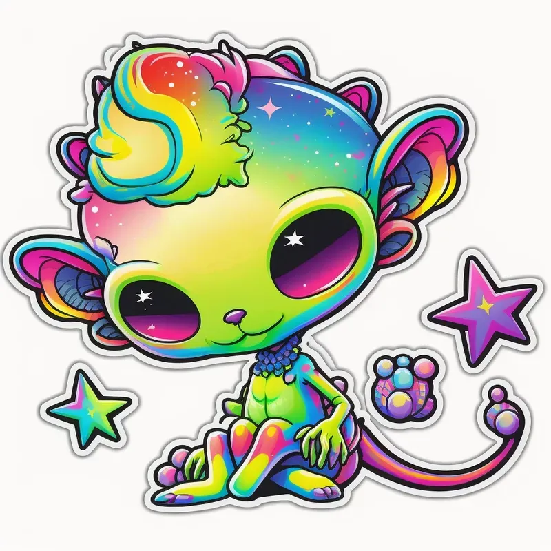 Lisa Frank Inspired Stickers