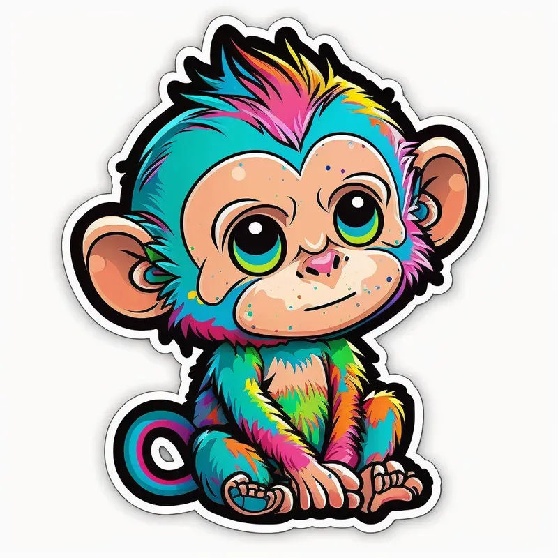 Lisa Frank Inspired Stickers