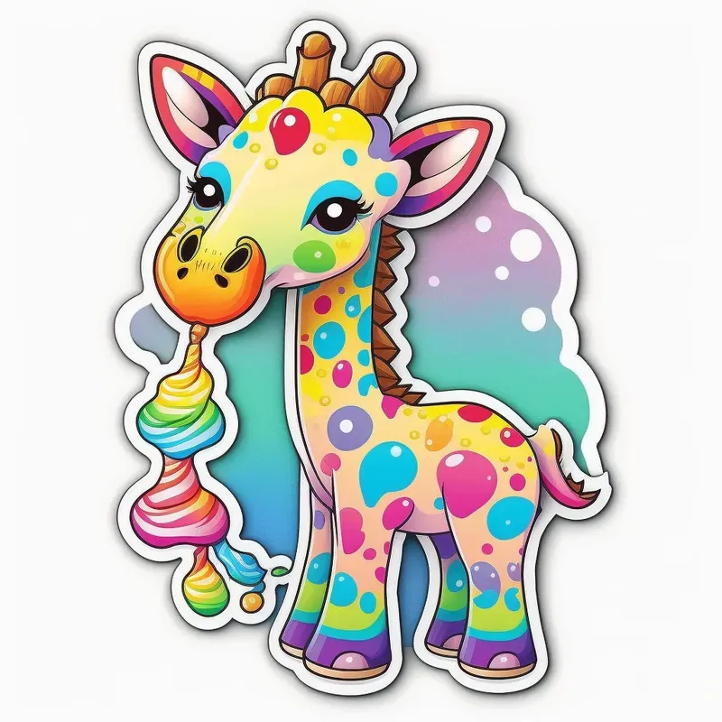 Lisa Frank Inspired Stickers