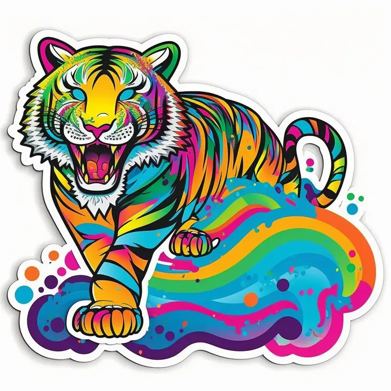 Lisa Frank Inspired Stickers