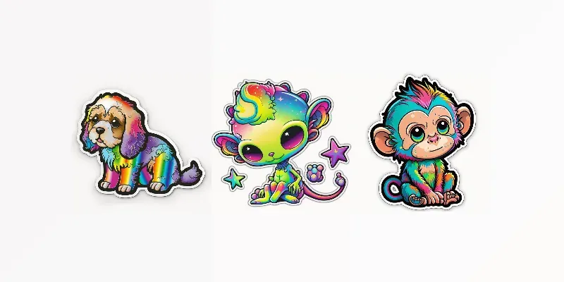 Lisa Frank Inspired Stickers generated by undefined