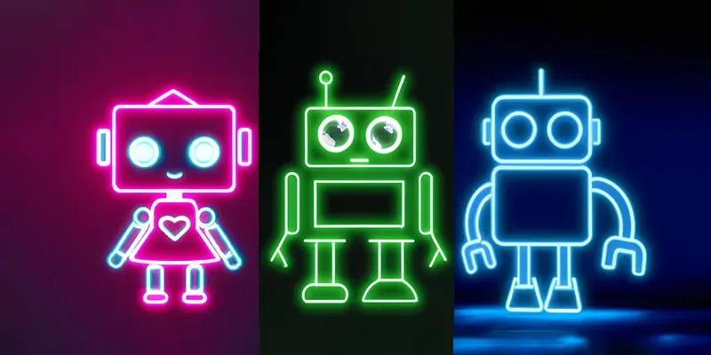Neon Robot generated by undefined