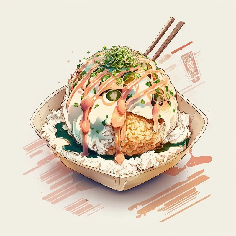 Customizable Anime Food Illustrations