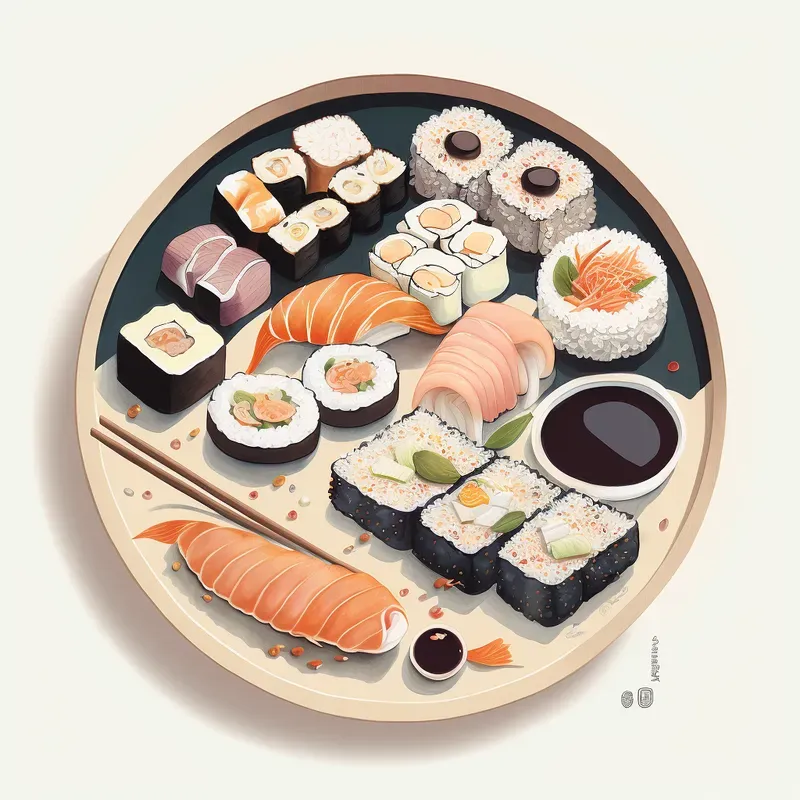 Customizable Anime Food Illustrations