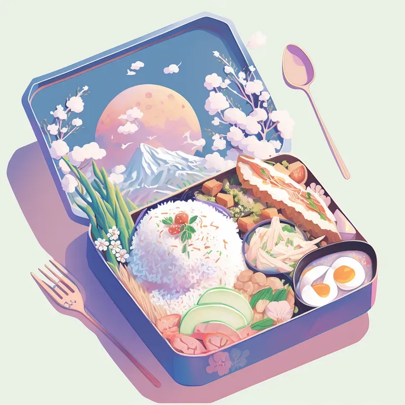 Customizable Anime Food Illustrations