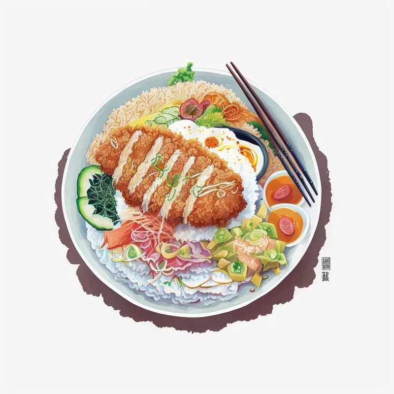Customizable Anime Food Illustrations