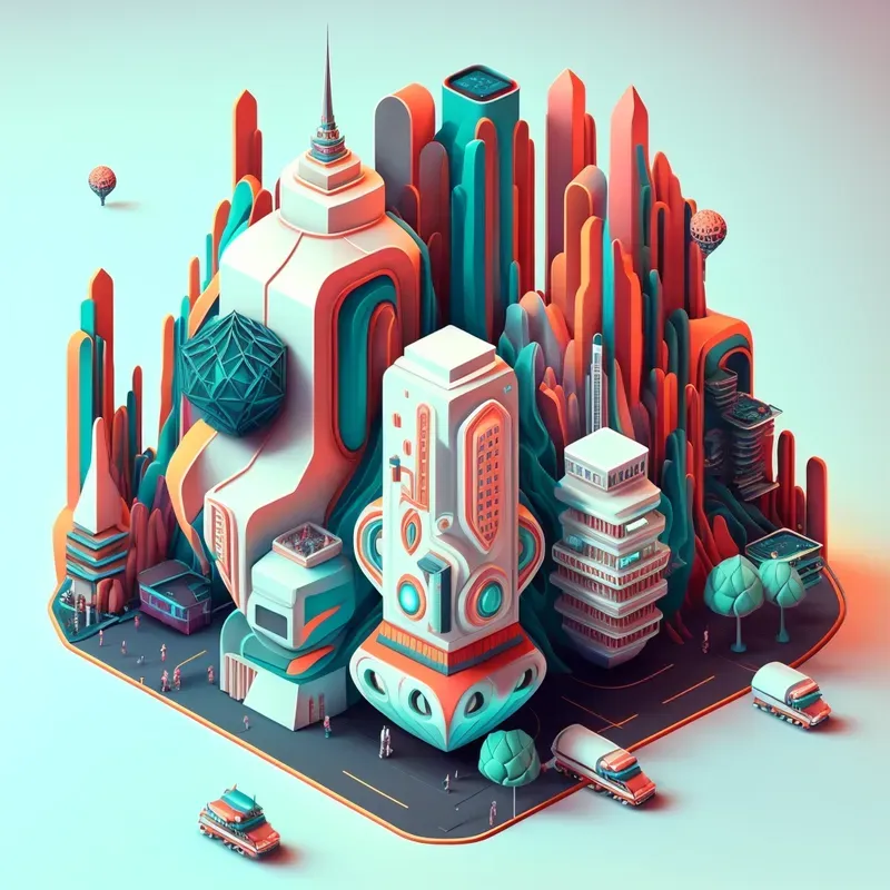 Customizable Isometric Beautiful Scenes