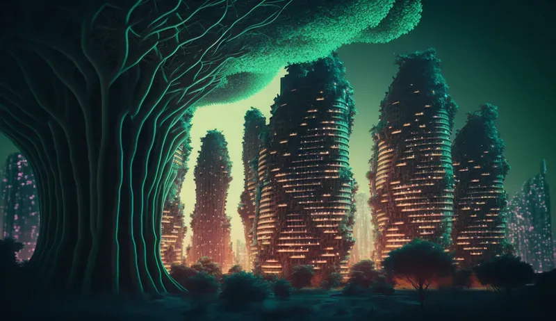 Natural Futuristic Skyscrapers Wallpapers