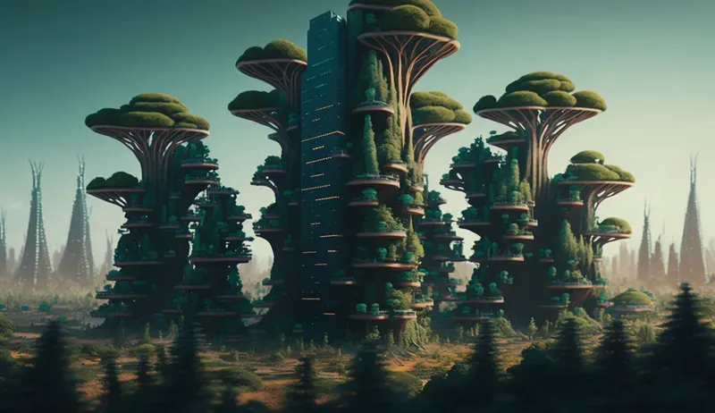 Natural Futuristic Skyscrapers Wallpapers