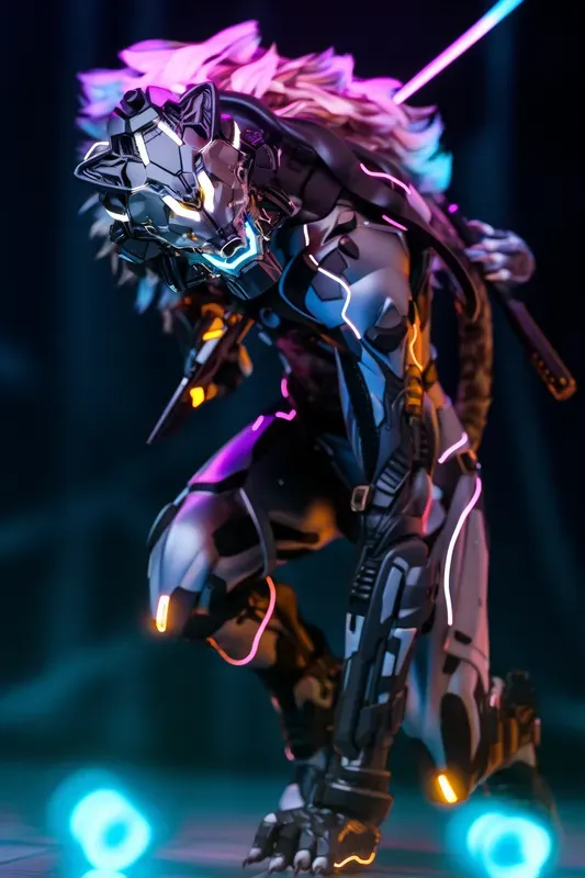Customizable Neon Cyberpunk Ninjas