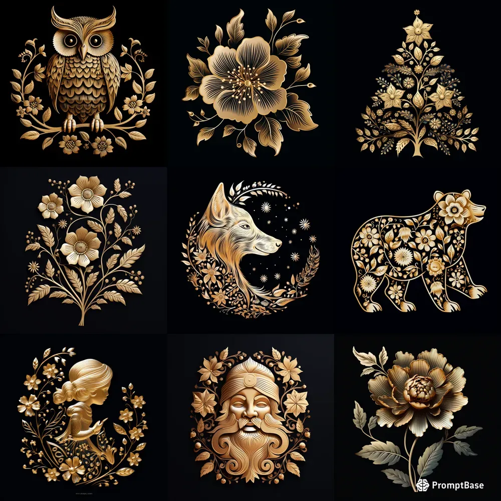 Traditional Folklore Motifs Patterns
