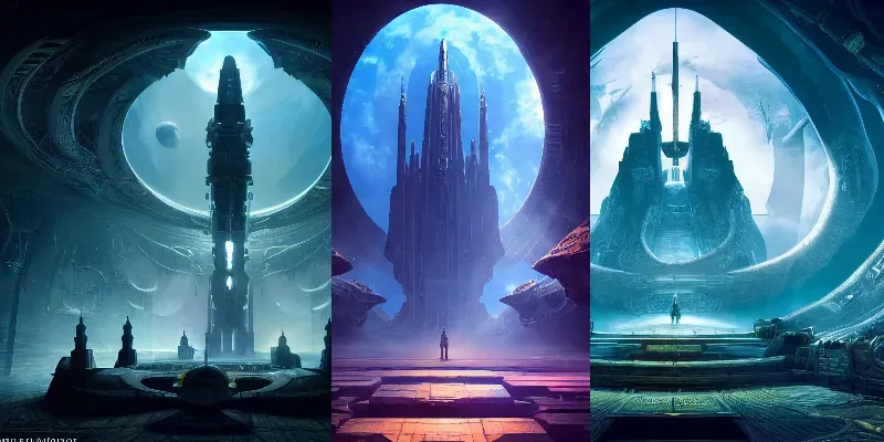 Alien Sci Fi Temples generated by undefined