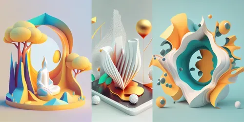 Beautiful 3D Illustrations generated by midjourney