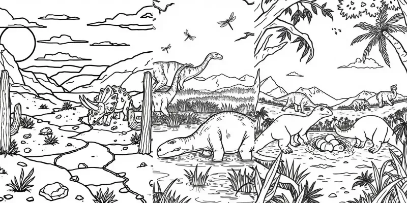Dinasour Coloring Books generated by undefined