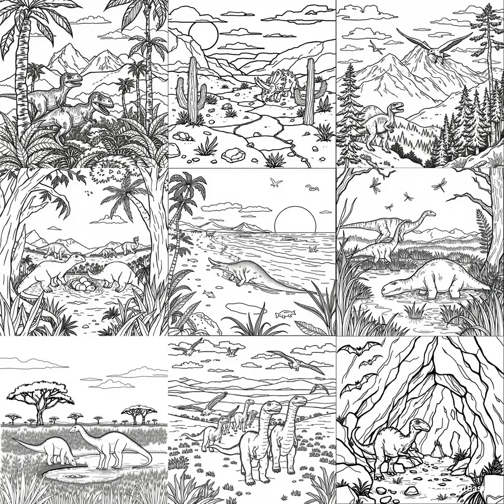 Dinasour Coloring Books