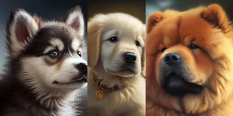 Photorealistic Dogs generated by undefined