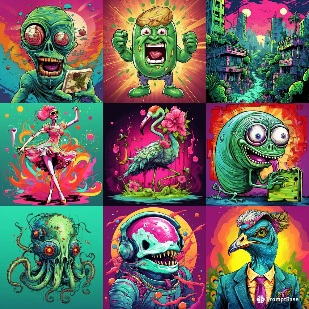 Pop Art Zombie Style Illustrations