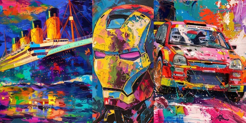 Brightly Colored Art Paintings generated by undefined