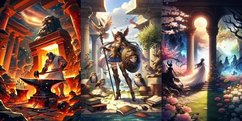 Greek Mythological Gods Phone Wallpapers generated by undefined