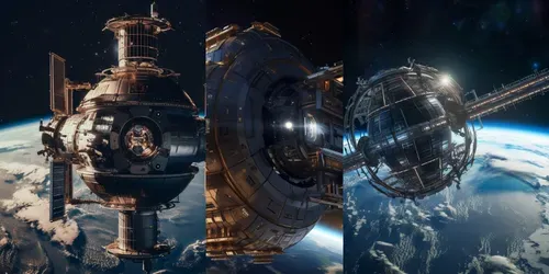 Space Stations generated by midjourney