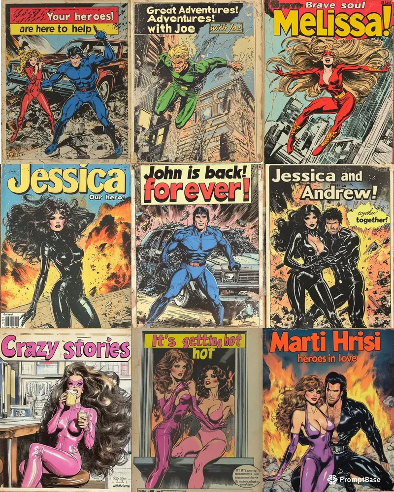Retro Comic Book Covers