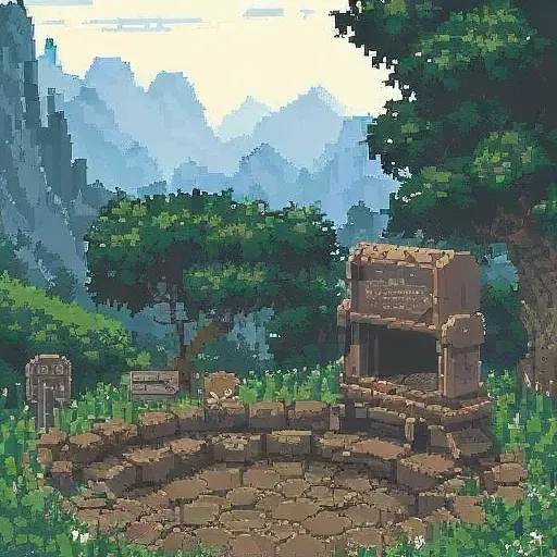 Pixel Art Locations Buildings On Biomes