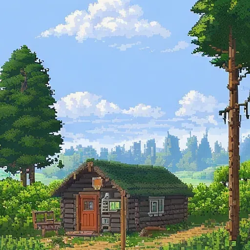 Pixel Art Locations Buildings On Biomes