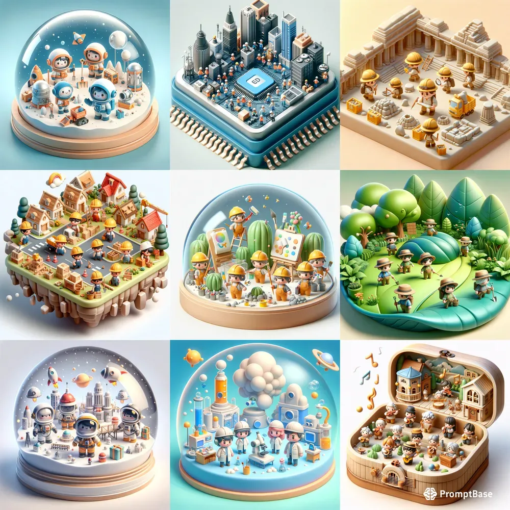 3D Miniature Workers