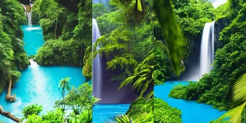 Waterfall generated by stable-diffusion