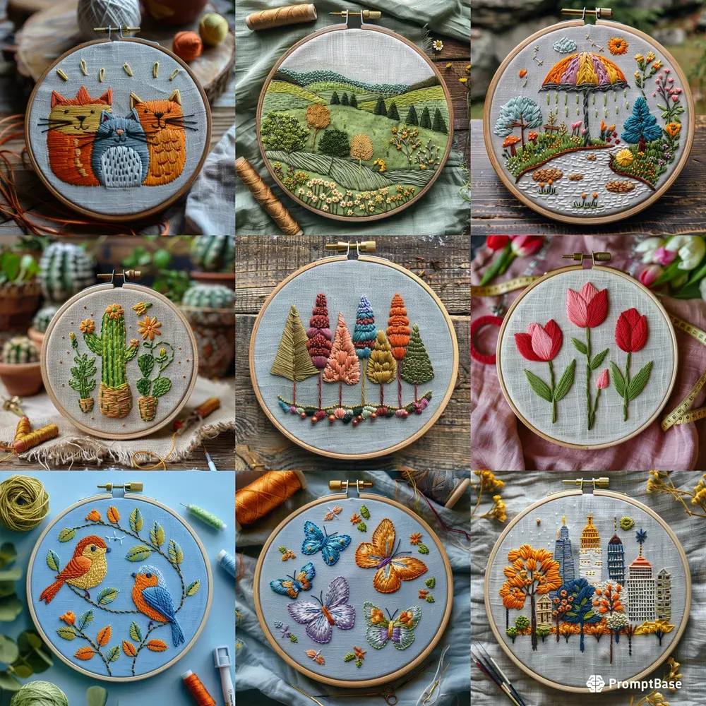 Realistic Embroidered Designs