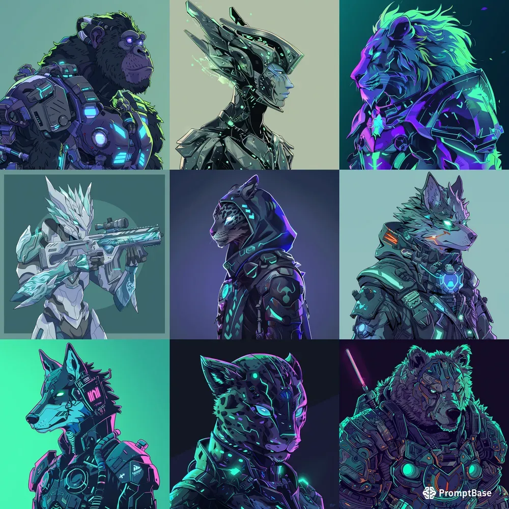 Alien Hybrid Warriors Anime NFTs Pfp