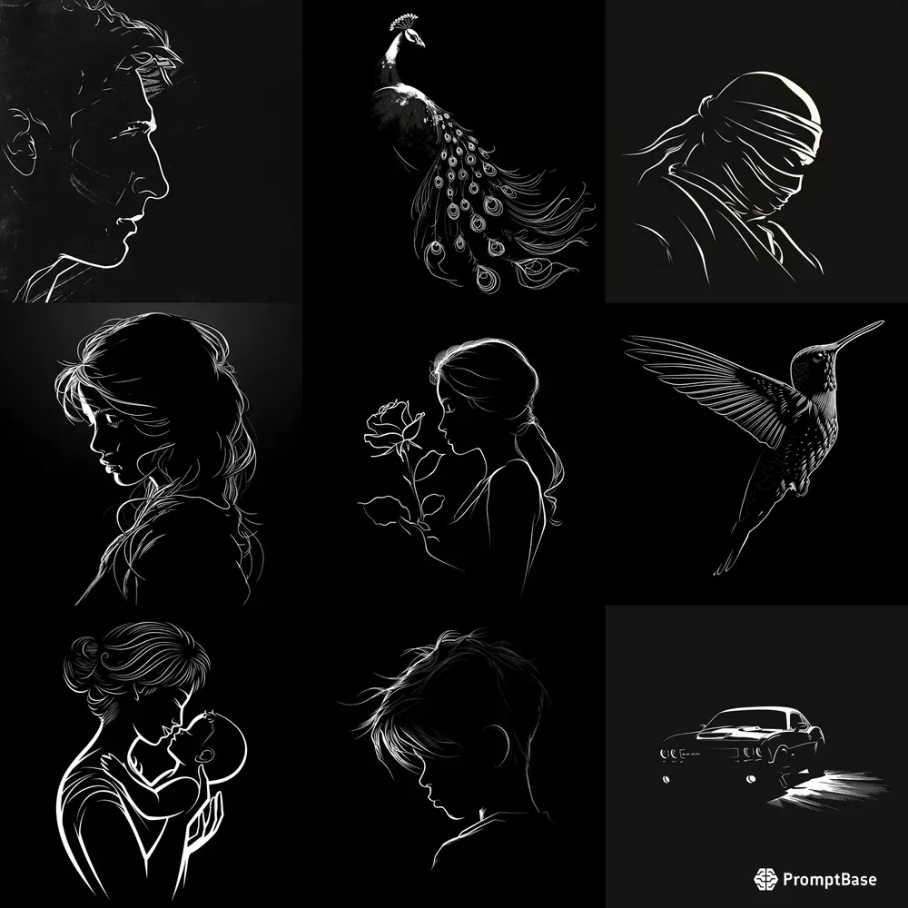 Silhouette Art In Black And White