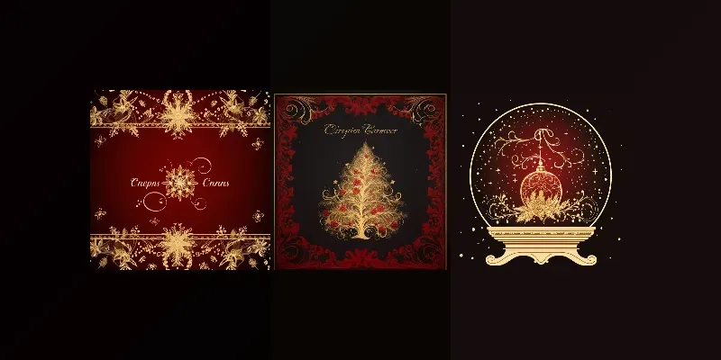 Elegant Christmas Cards generated by undefined