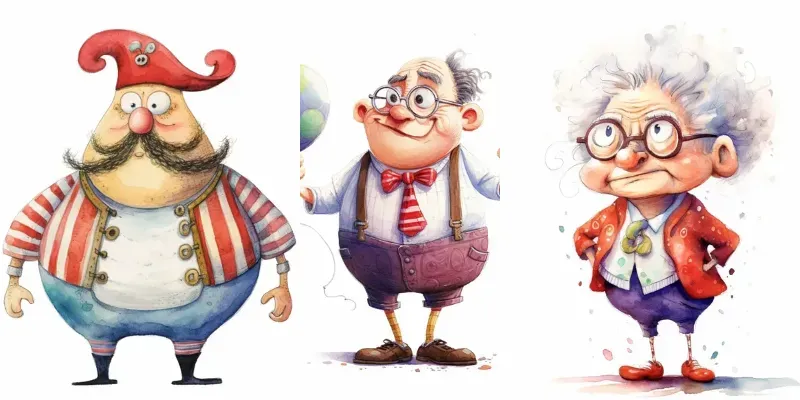 Whimsical Rounded Characters generated by undefined