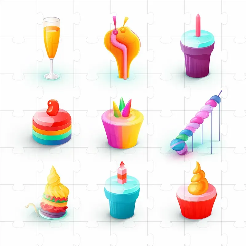 Glassmorphic Isometric Icons