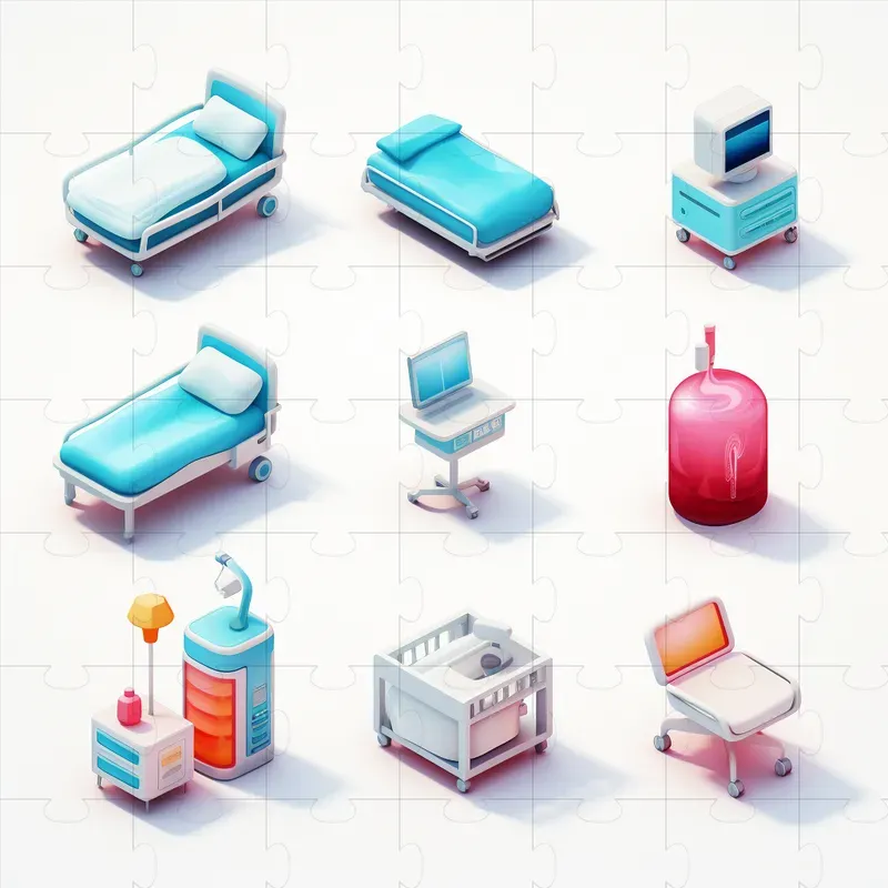 Glassmorphic Isometric Icons