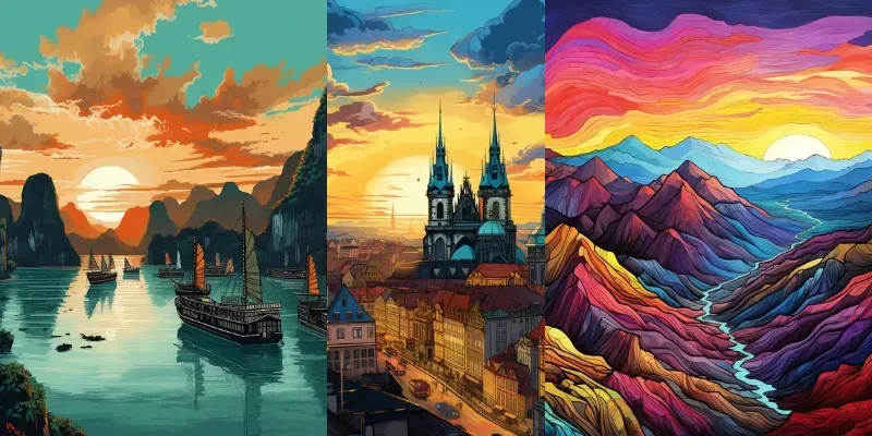 Vibrant Skies Panoramas generated by undefined