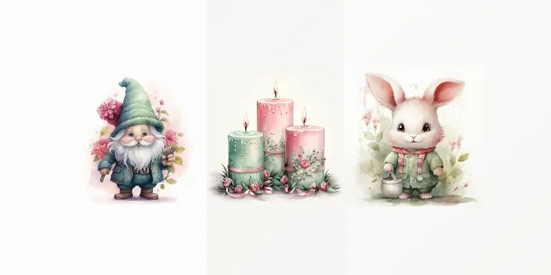 Realistic Watercolor Illustrations generated by undefined