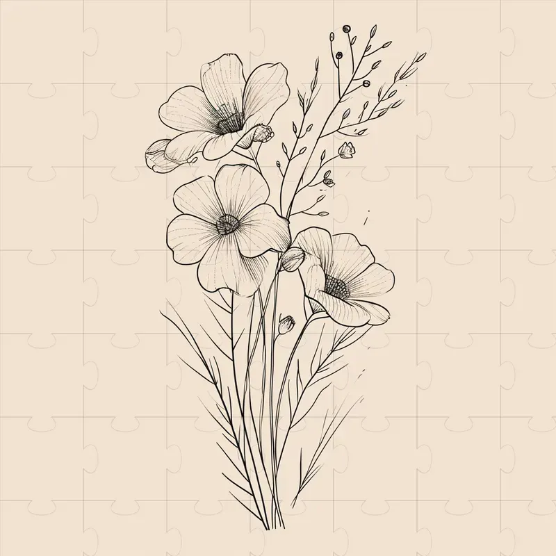 Elegant Line Art Drawings