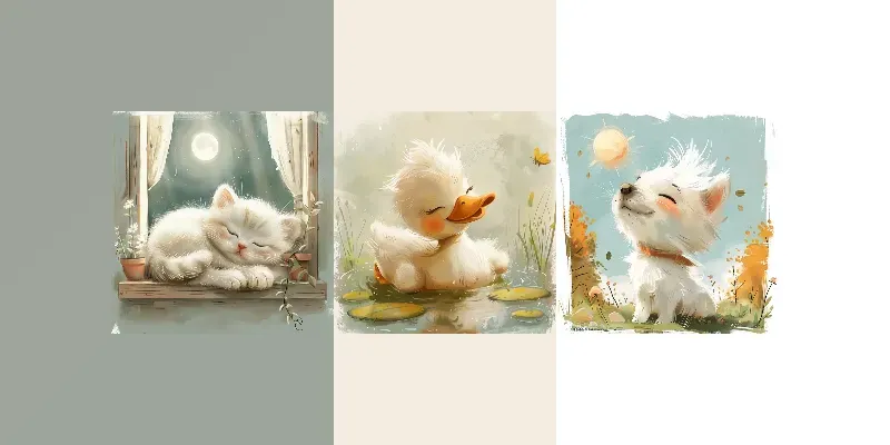Soft Pastel Cartoons generated by undefined
