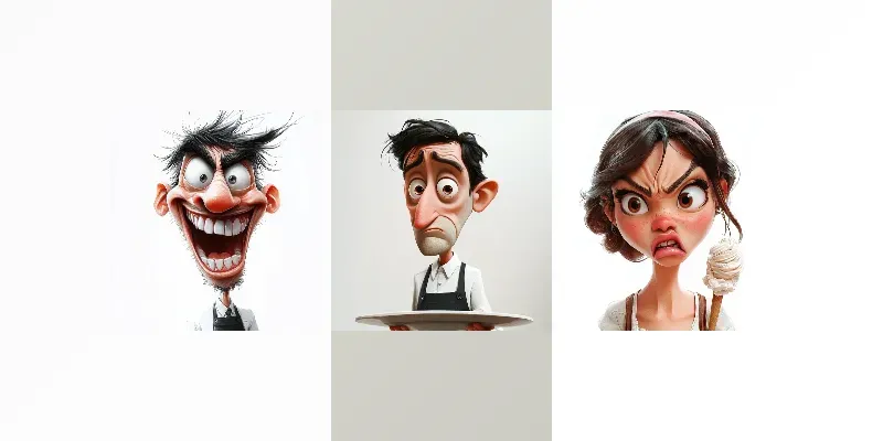 Exaggerated Cartoon Caricatures generated by undefined