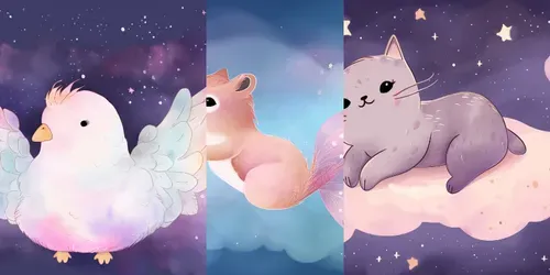 Animals In Clouds And Space generated by midjourney