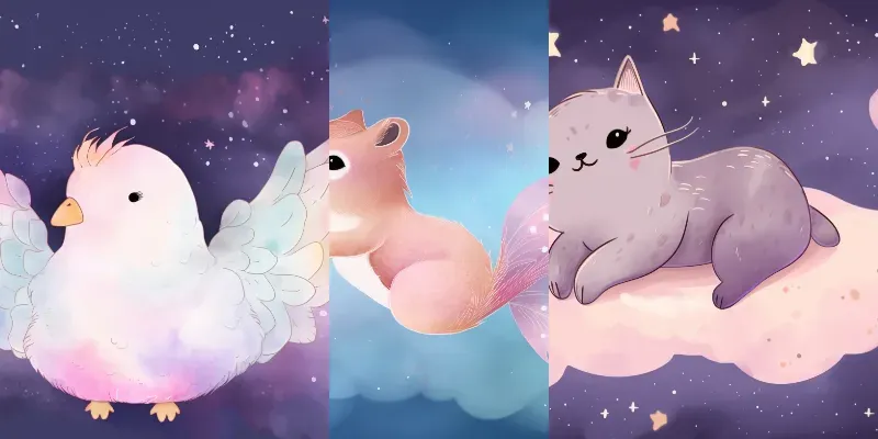 Animals In Clouds And Space generated by undefined