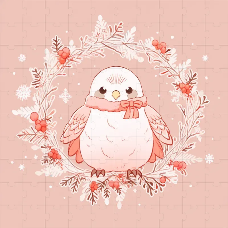 Kawaii Christmas Animal Decorative Logos
